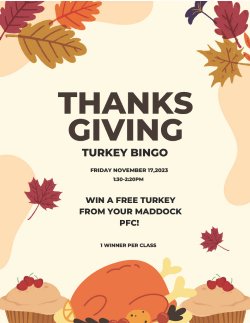 Turkey Bingo Flyer